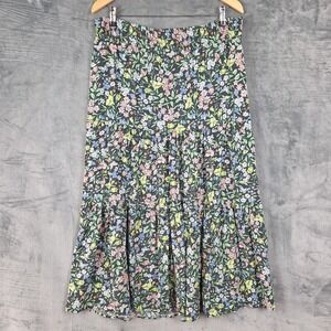 Womens Skirt XL Tiered Maxi‎ Cottagecore Garden Floral Fairy Boho Prairie Flowy